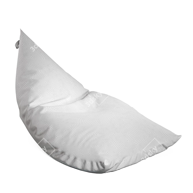 Velvety Triangle Bean Bag Chair 3D model image 7