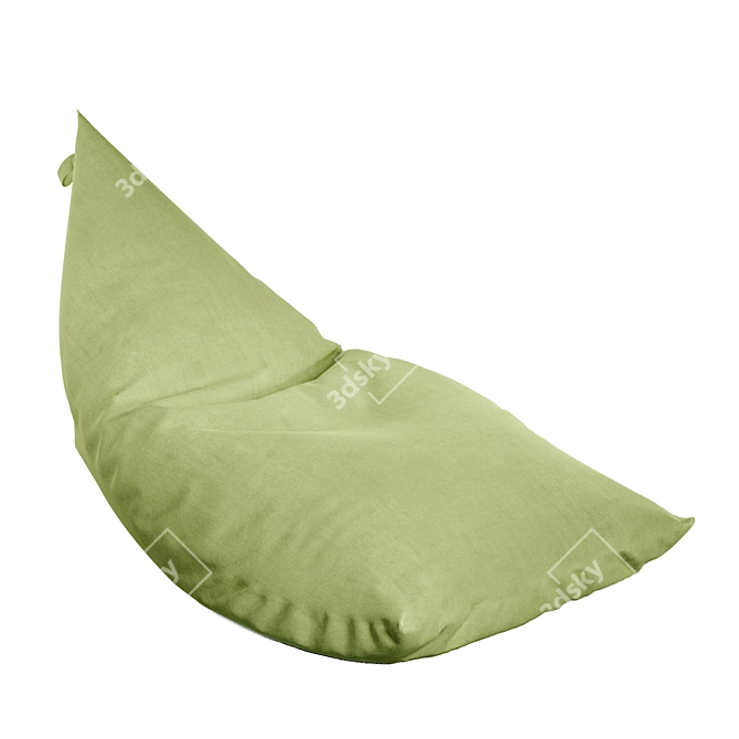 Velvety Triangle Bean Bag Chair 3D model image 15