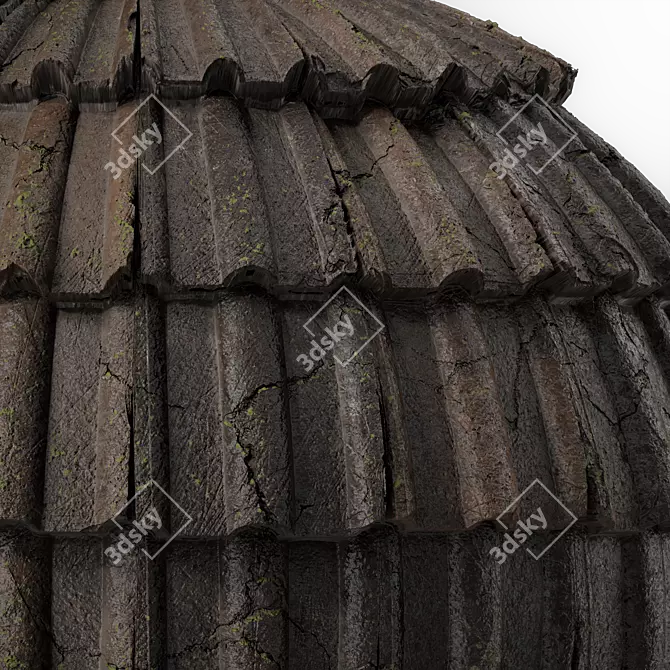 Concrete Roofing Material 4k Texture 3D model image 3