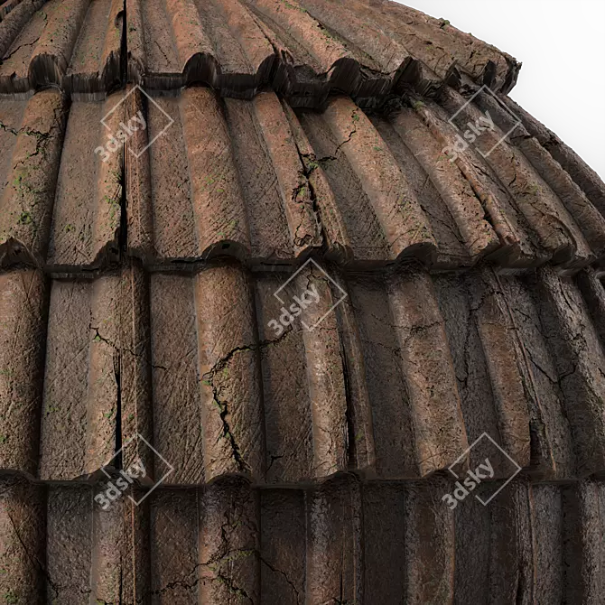 Concrete Roofing Material 4k Texture 3D model image 6