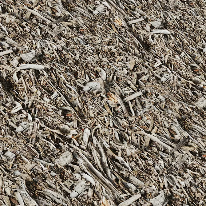 Wood Chips Texture Set | 4K 3D model image 5