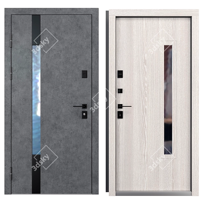 Bulat Metal Entry Door 705 3D model image 3