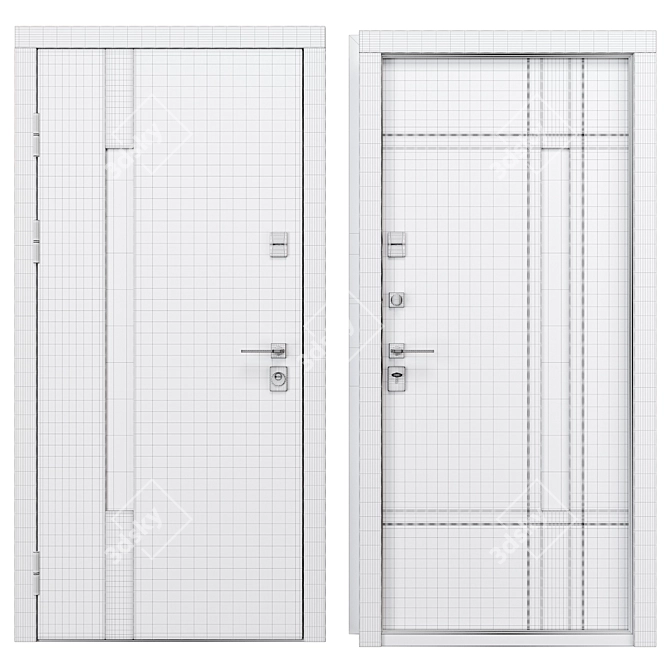 Bulat Metal Entry Door 705 3D model image 4