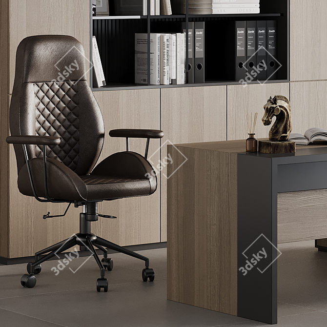 Executive Legacy Desk 3D Model 3D model image 2