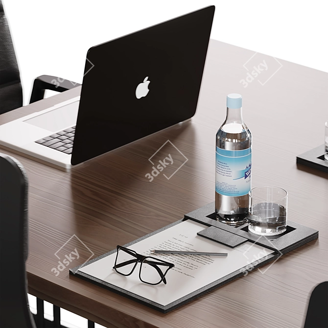 Contemporary Modular Meeting Table 3D model image 7