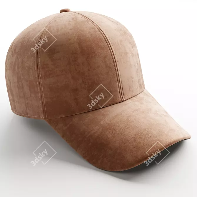 Cozy Microvelour Cap 3D model image 2