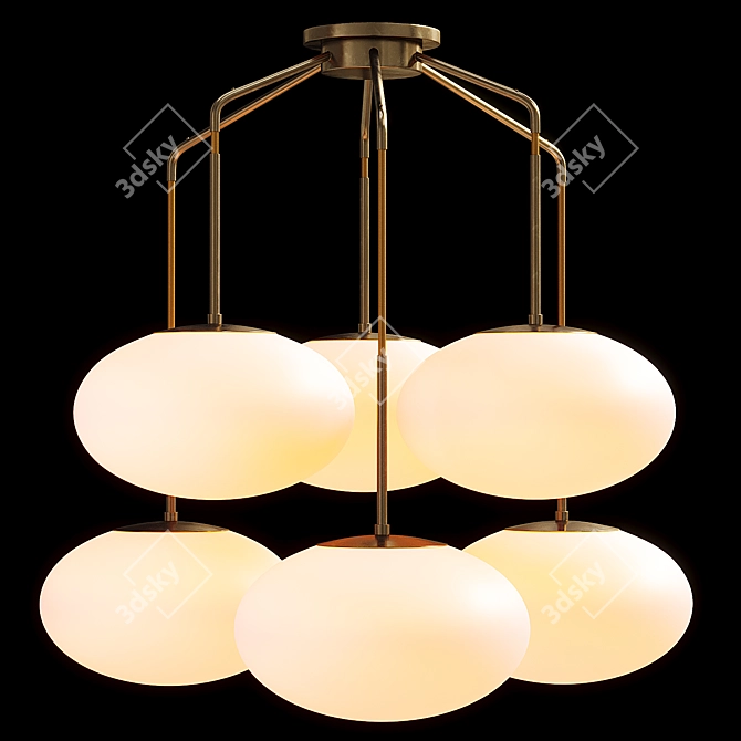  Moon Chandelier with Six Shades 3D model image 2