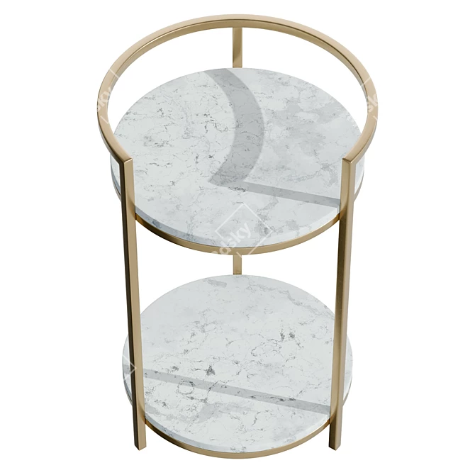 Modern UV-Wrapped Side Table 3D model image 3