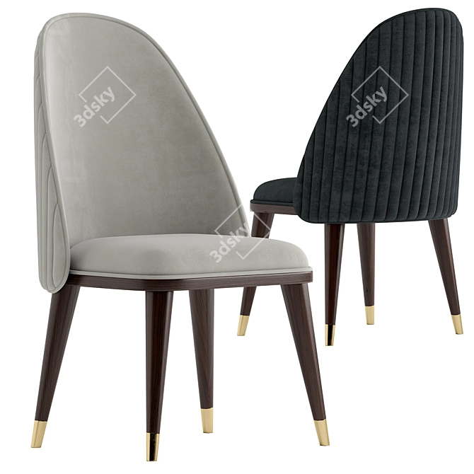 Luxe Velvet Romeo Chair Lavsit 3D model image 1