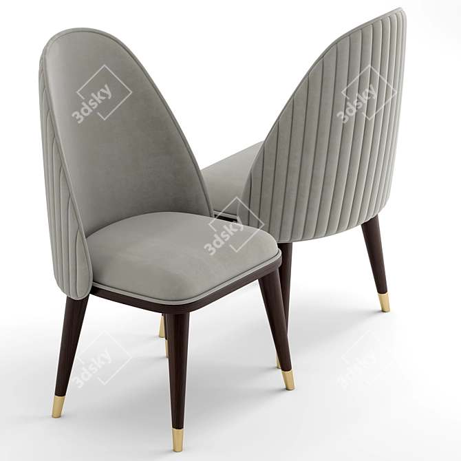 Luxe Velvet Romeo Chair Lavsit 3D model image 3