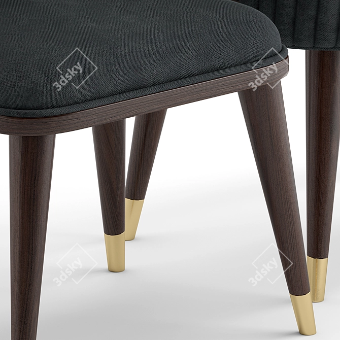 Luxe Velvet Romeo Chair Lavsit 3D model image 4