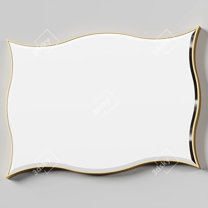 Modern Minimalist Wall Mirror 3D model image 2