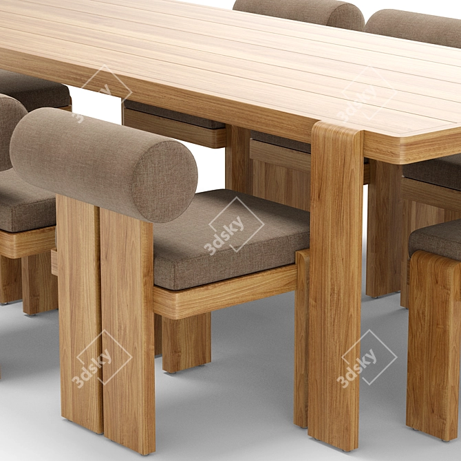 Vigo Outdoor Table Chair Set 3D model image 3