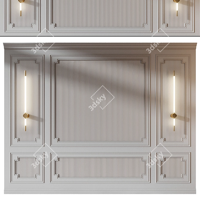 Modern Wall Panel Decor 131 3D model image 1