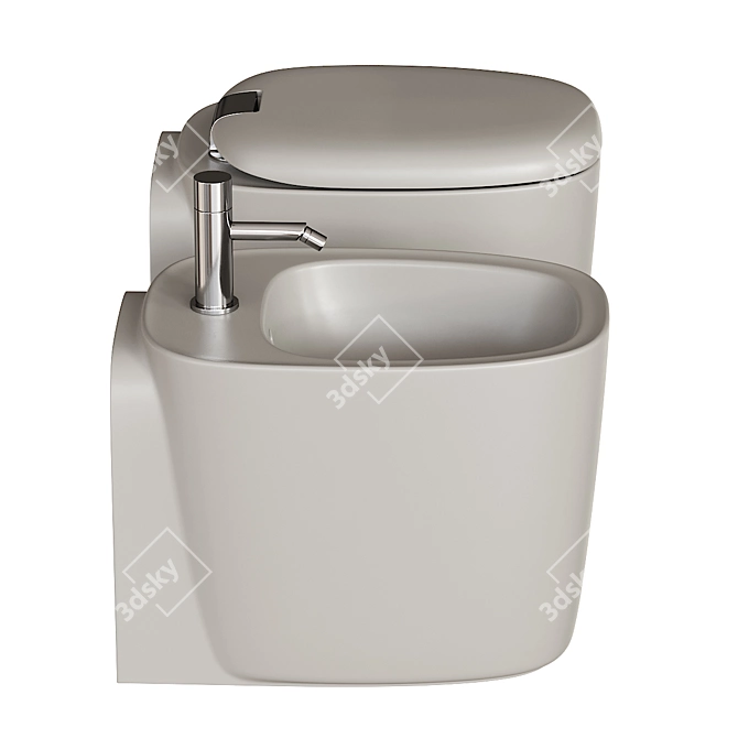 VitrA Plural WC & Bidet 3D model image 3