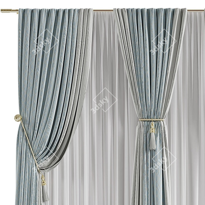 Refined Curtain #017 3D model image 2