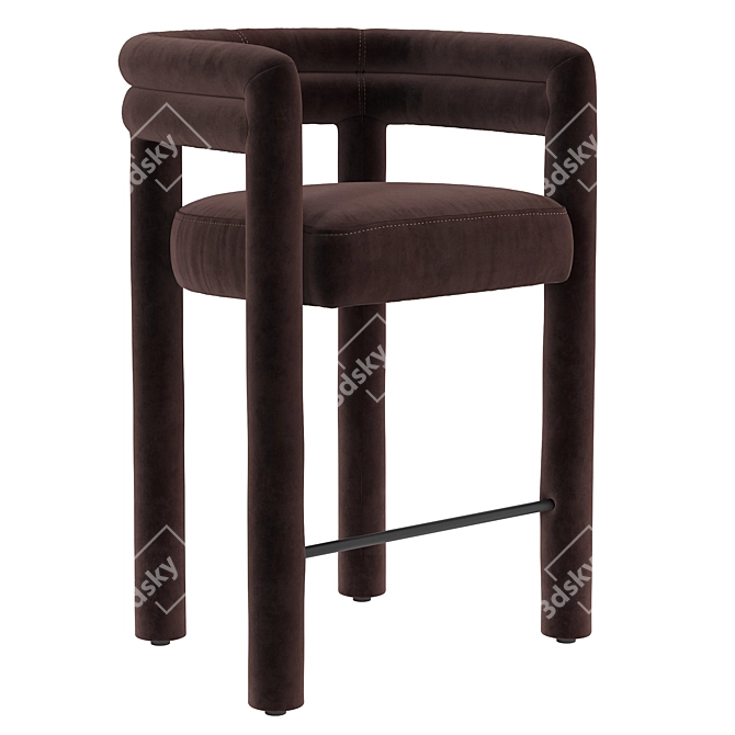 Contemporary Tacova Counter Stool 3D model image 1