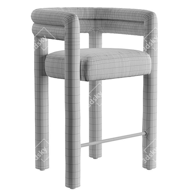 Contemporary Tacova Counter Stool 3D model image 5