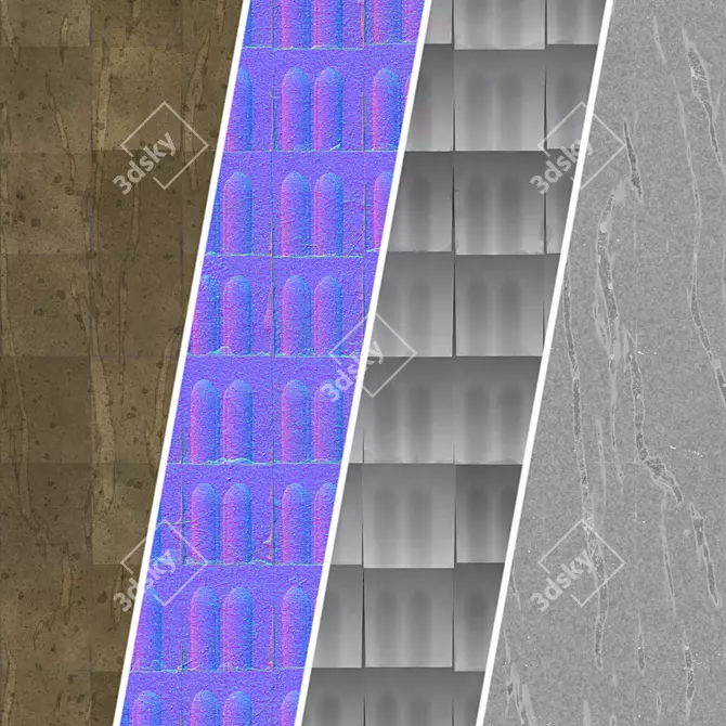 Concrete Roofing Texture Materials 3D model image 4