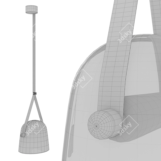 Modern Large Pendant Lamp Fixture 3D model image 3