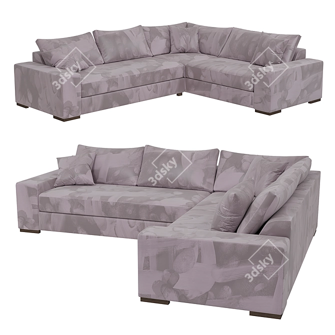 Modern Four Folding Sofa 3D model image 1