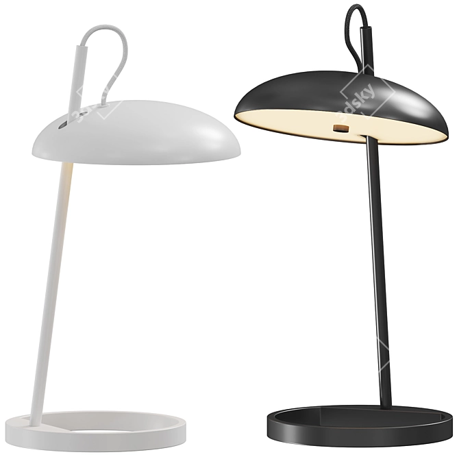 Scandinavian Style LED Table Lamp 3D model image 1