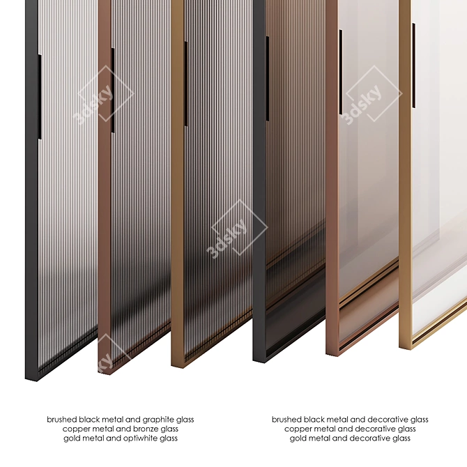 Stylish PIU Sliding Doors for Modern Interiors 3D model image 2