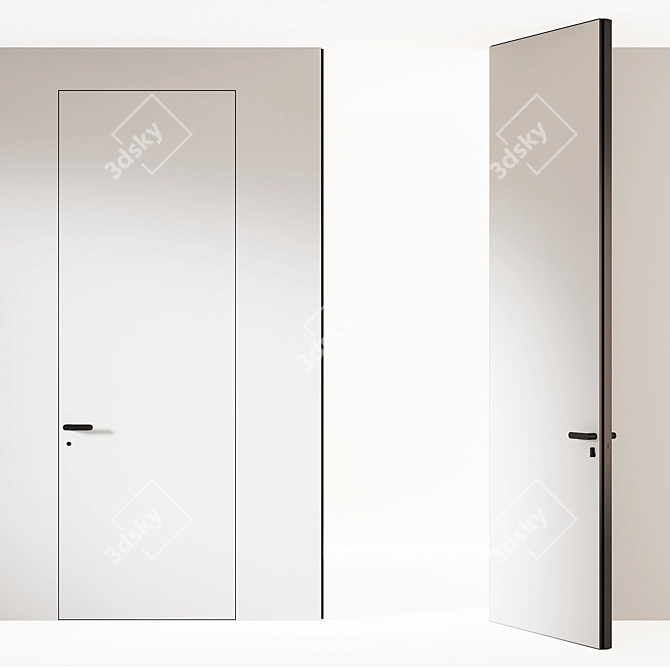 PIU Aluminum Doors: Modern Design 3D model image 1