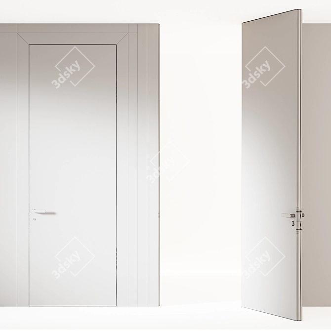 PIU Aluminum Doors: Modern Design 3D model image 7