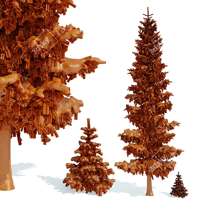 Winter Spruce Tree Display 7m 3D model image 5