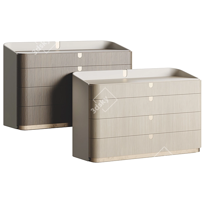 Modern Luxury Chest Drawers 3D model image 1