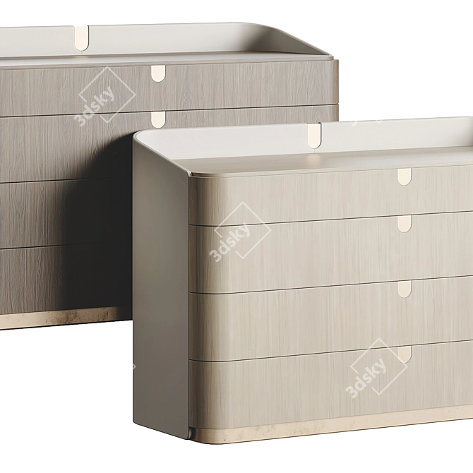 Modern Luxury Chest Drawers 3D model image 2