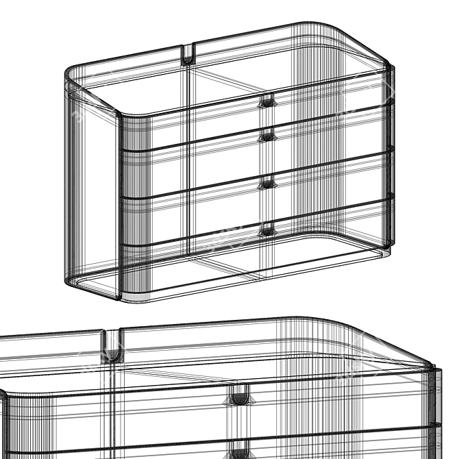 Modern Luxury Chest Drawers 3D model image 6