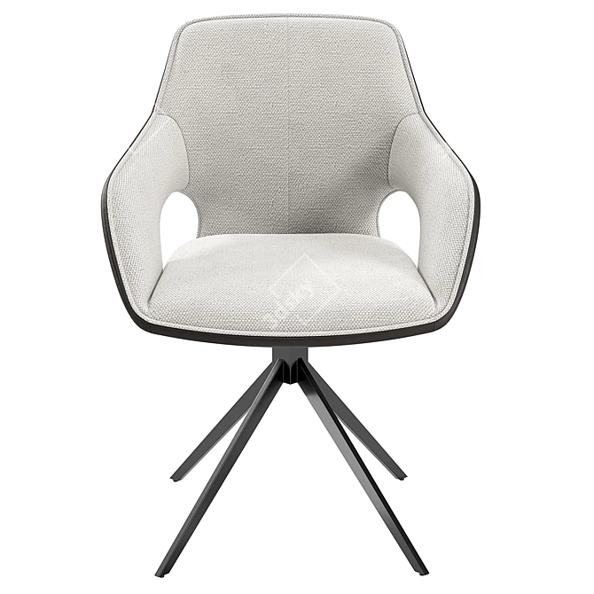 Gray Rock Chair 840mm Height 3D model image 2