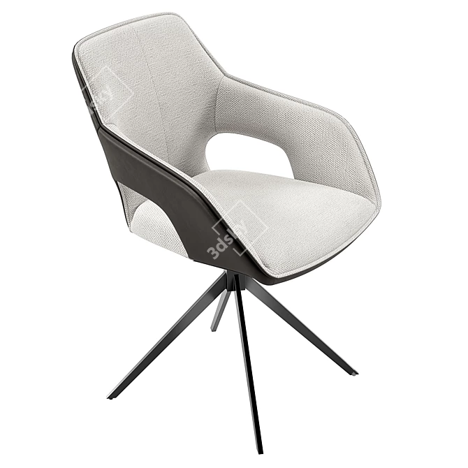 Gray Rock Chair 840mm Height 3D model image 4