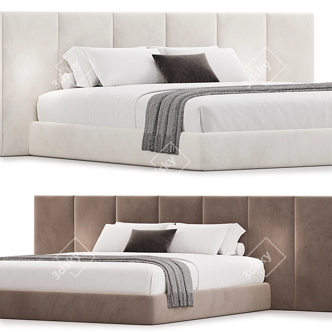 Elegance Edition Bed By Flexteam 3D model image 2