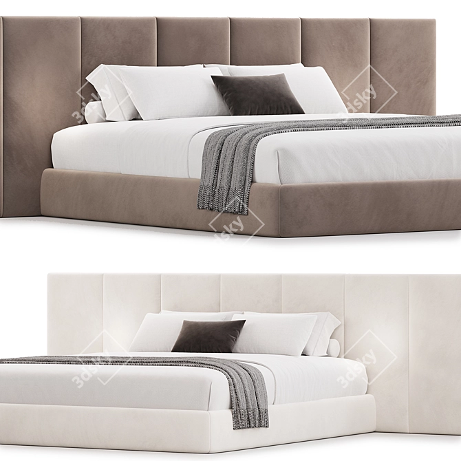 Elegance Edition Bed By Flexteam 3D model image 3