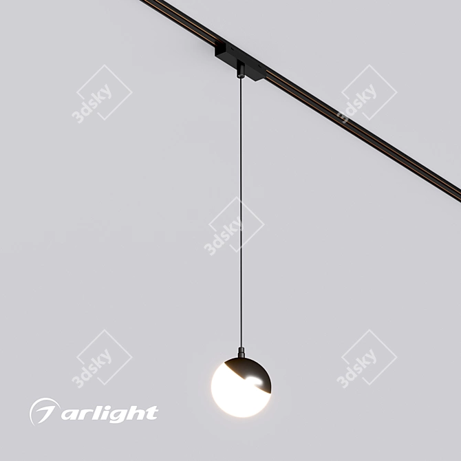 Magnetic Sphere Pendant Light 3D model image 2