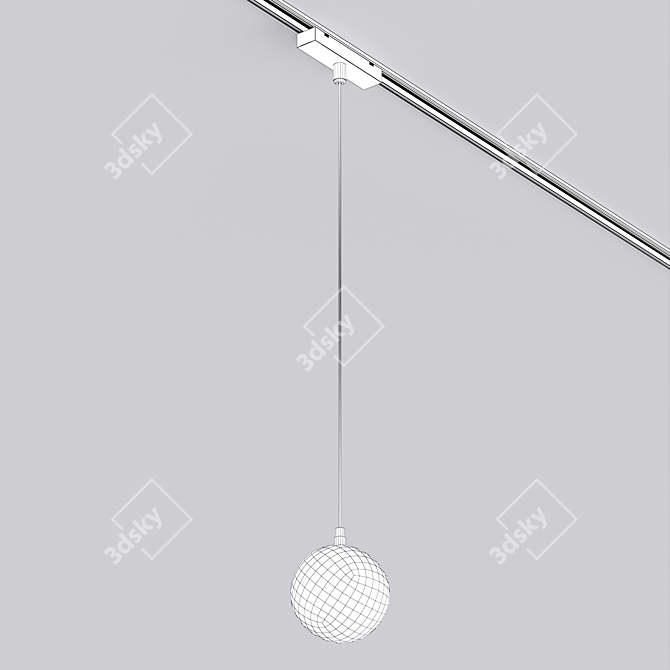 Magnetic Sphere Pendant Light 3D model image 3