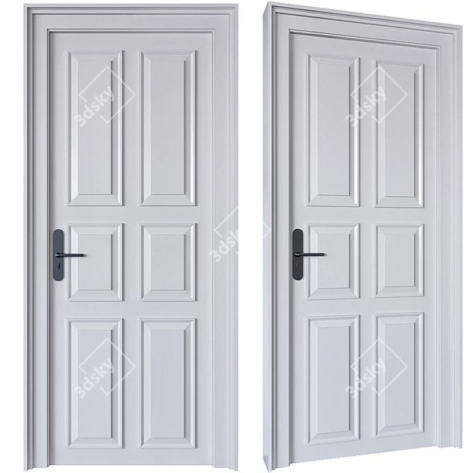 High-Detail Entrance Door No.5 3D model image 1