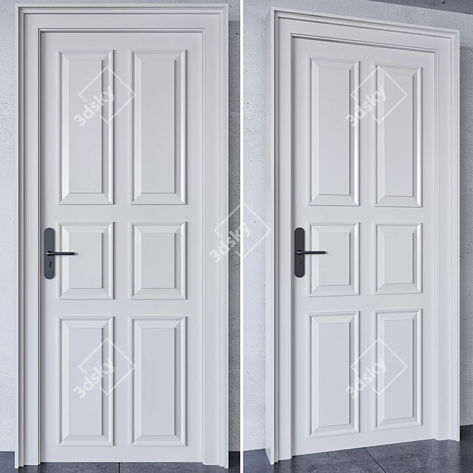 High-Detail Entrance Door No.5 3D model image 2