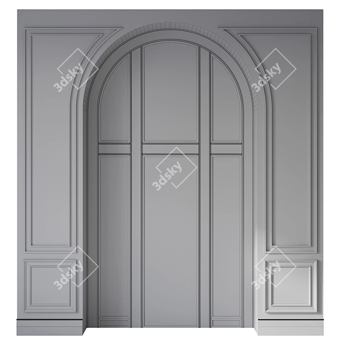 Architectural Entrance Door Collection 3D model image 4