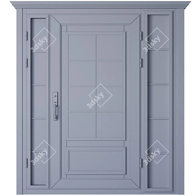 Modern Entrance Door Model 3D model image 3