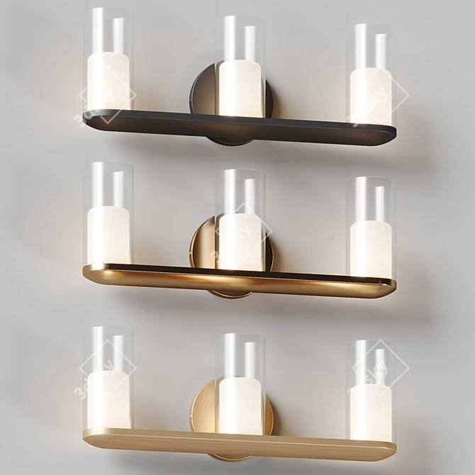 Elegant LED Vanity Lighting Solution 3D model image 5