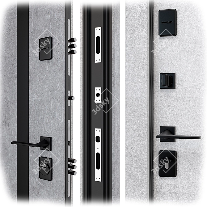 Securemme 549 Metal Entrance Door 3D model image 2