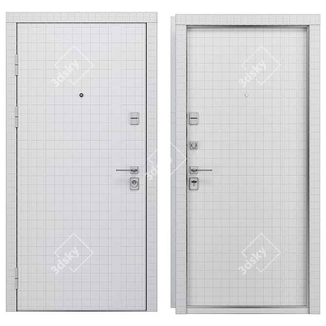 Securemme 549 Metal Entrance Door 3D model image 4