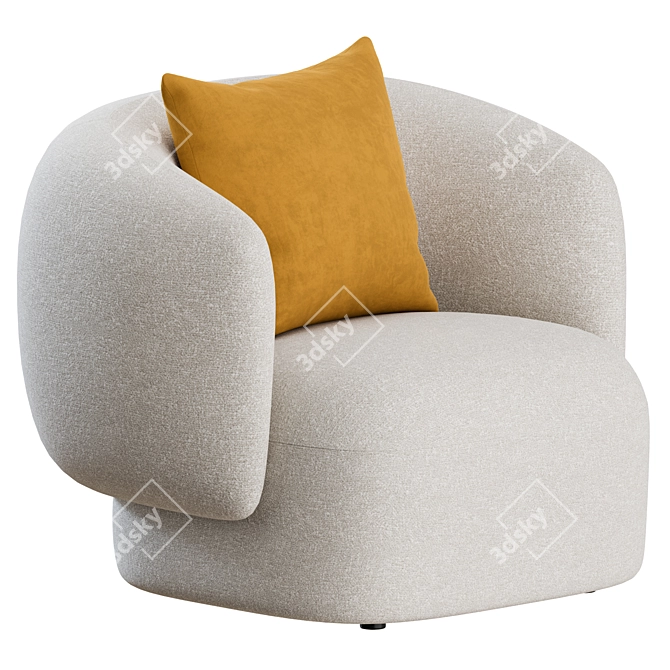 Marelli Noah Armchair: Stylish Comfort 3D model image 1