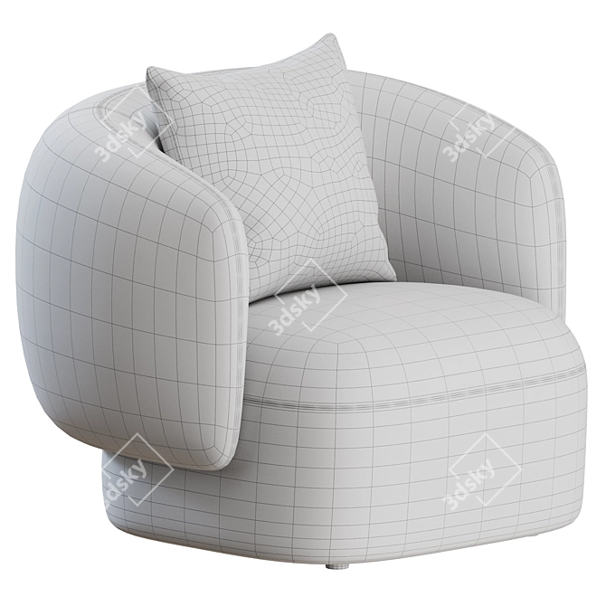 Marelli Noah Armchair: Stylish Comfort 3D model image 3