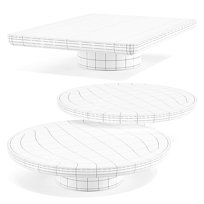 Brady Coffee Tables Set - Minotti 3D model image 3