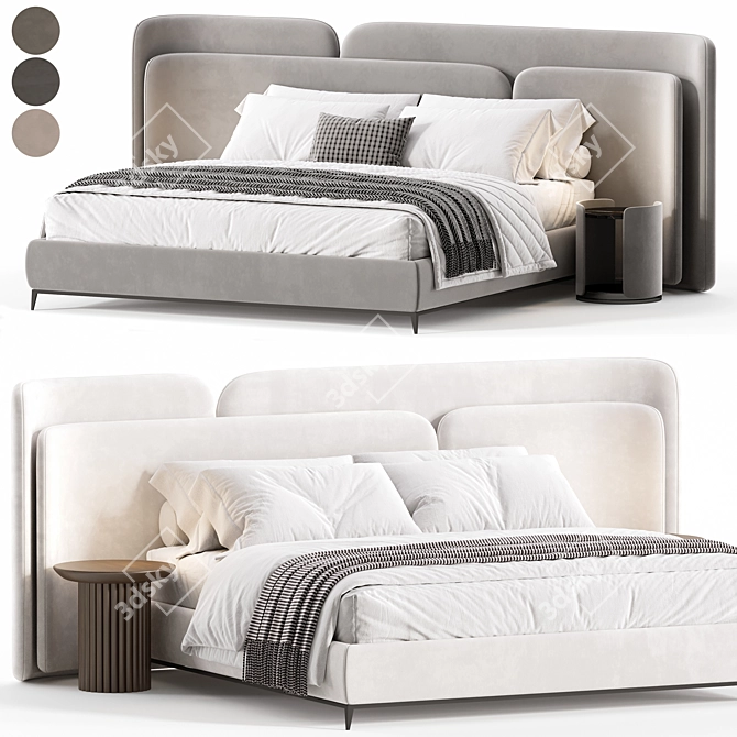 Lauren Double Bed 2015 Edition 3D model image 1